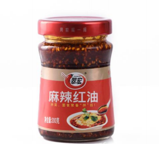 OLIO ROSSO PICCANTE FORTE 200GX12BT 麻辣红油